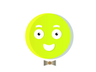 Vector image of a cheerful yellow smiley