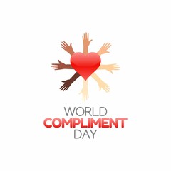 vector graphic of world compliment day good for world compliment day celebration. flat design. flyer design.flat illustration. - obrazy, fototapety, plakaty