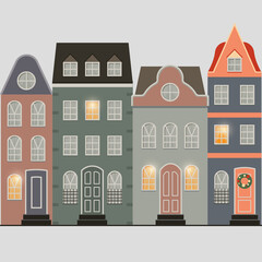 Nordic Houses with light windows and different colors