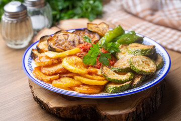 Turkish style mixed vegetable fried (Karisik Kizartma)