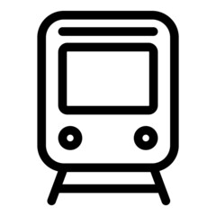 Train Flat Icon Isolated On White Background