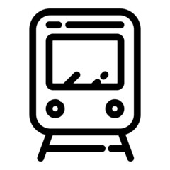 Train Flat Icon Isolated On White Background