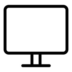 Computer Monitor Flat Icon Isolated On White Background