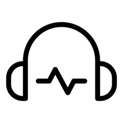 Headphones Flat Icon Isolated On White Background