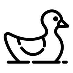 Duck Flat Icon Isolated On White Background