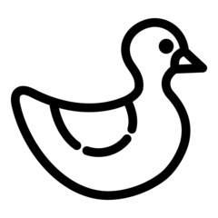 Duck Flat Icon Isolated On White Background