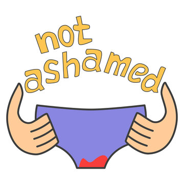 women's panties with menstruation bodypositive