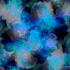 Abstract watercolor abstract flower pattern