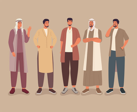 Group Of Muslim Men