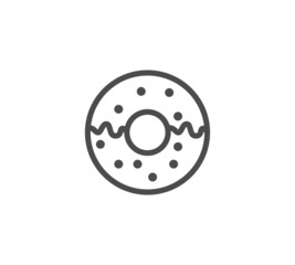Donut icon. Vector concept illustration for design.
