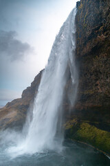 Fototapeta na wymiar Seljandsfoss, a waterfall in southern Iceland
