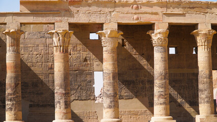 Philae Temple Complex. Temple Of Isis. Philae, Agilkia Island, Aswan, Egypt