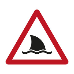 Shark attack. Vector image.