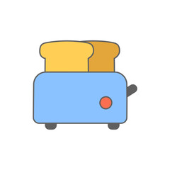 Toaster Icon in color icon, isolated on white background 