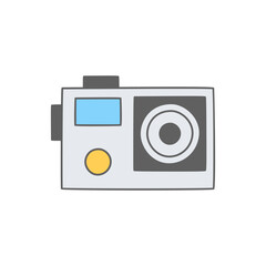 Action Cam Camera icon in color icon, isolated on white background 