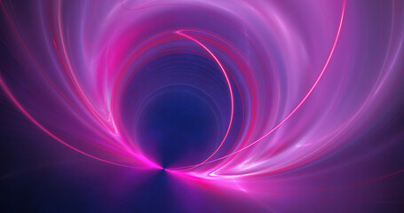 Abstract colorful glowing pink fractal shapes. Digital fractal art. 3d rendering.