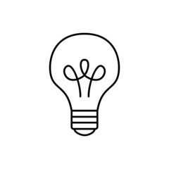 Smart lamp. automatic lamp icon in black line style icon, style isolated on white background