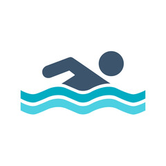 Bathing. Bathing is prohibited. Vector image. Swimming.