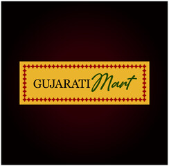 Gujarati Mart monogram. Gujarati mart logo vector.