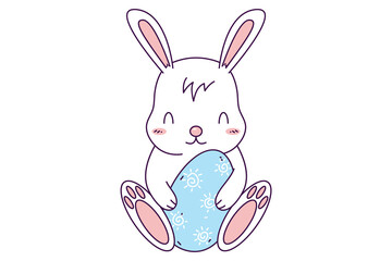 Cute Easter bunnies hatching collection