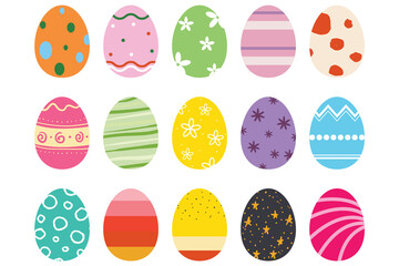 Set of colorful Easter Eggs