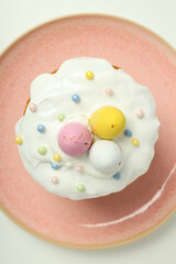 Concept of tasty Easter food, top view