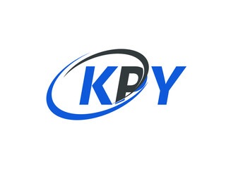 KPY letter creative modern elegant swoosh logo design