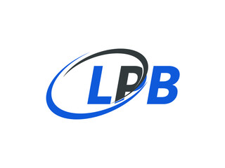 LPB letter creative modern elegant swoosh logo design