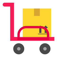 Parcel Dolly - Flat color icon.