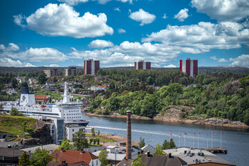 How good to be a bird. View of Sandefjord, Norway.