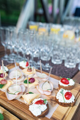 snacks are on the table at the event