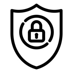 Security Flat Icon Isolated On White Background