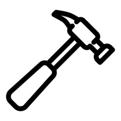 Hammer Flat Icon Isolated On White Background