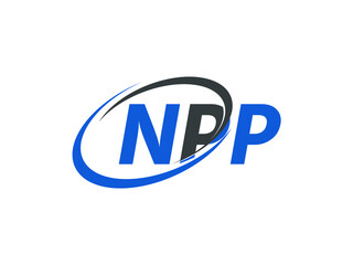 NPP letter creative modern elegant swoosh logo design