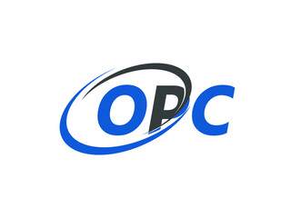 OPC letter creative modern elegant swoosh logo design