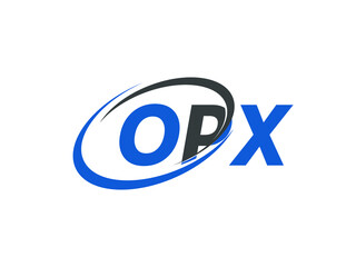 OPX letter creative modern elegant swoosh logo design