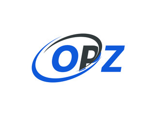 OPZ letter creative modern elegant swoosh logo design