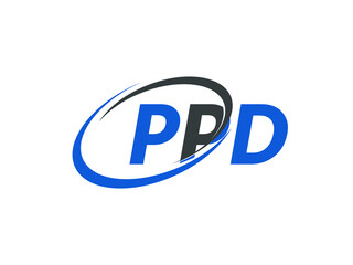 PPD letter creative modern elegant swoosh logo design