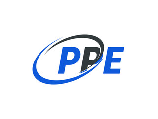 PPE letter creative modern elegant swoosh logo design
