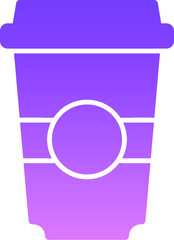 Coffee cup Glyph Gradient icon  symbols pictograms design elements visual representations