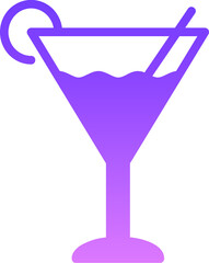 Cocktail glass Glyph Gradient 