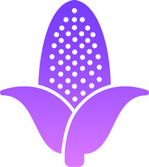 Corn Glyph Gradient icon  symbols pictograms design elements visual representations