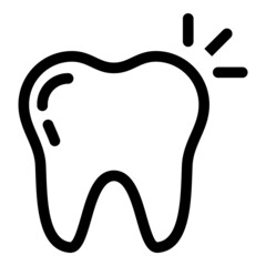 Obraz premium Tooth Flat Icon Isolated On White Background