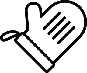 Baking gloves Line Icon