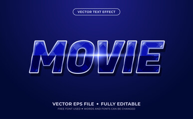 Movie Editable Vector Text Effect.