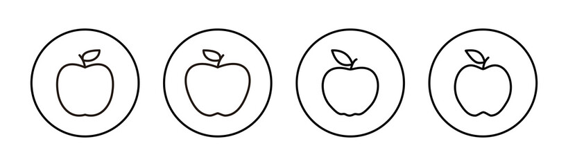 Apple icons set. Apple sign and symbols for web design.