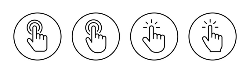 Hand cursor icons set. cursor sign and symbol. hand cursor icon clik
