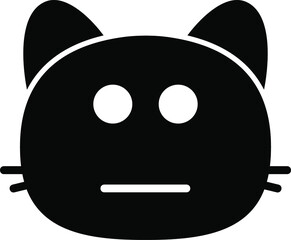 Fototapeta premium cat flat mouth Glyph Icon