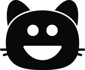 cat grinning V Glyph Icon