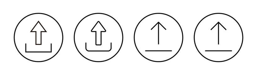 Upload icons set. load data sign and symbol